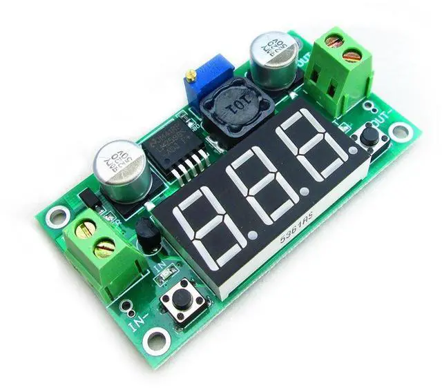 Alt view image 2 of 3 - BUCIER 2pcs LM2596 Adjustable DC-DC Step Down Buck Power Convert Module 4.0-40V Input to 1.25-37V Output with LED Voltmeter Display