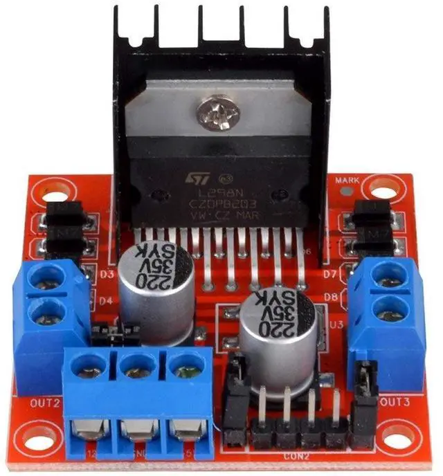 Alt view image 4 of 6 - BUCIER 4pcs L298N Motor Driver Controller Board Module Stepper Motor DC Dual H-Bridge for Arduino Smart Car Power UNO MEGA R3 Mega2560