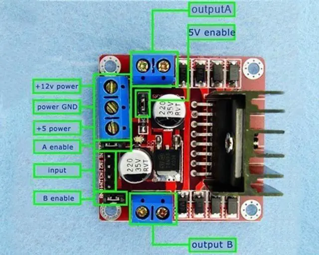 Alt view image 6 of 6 - BUCIER 4pcs L298N Motor Driver Controller Board Module Stepper Motor DC Dual H-Bridge for Arduino Smart Car Power UNO MEGA R3 Mega2560
