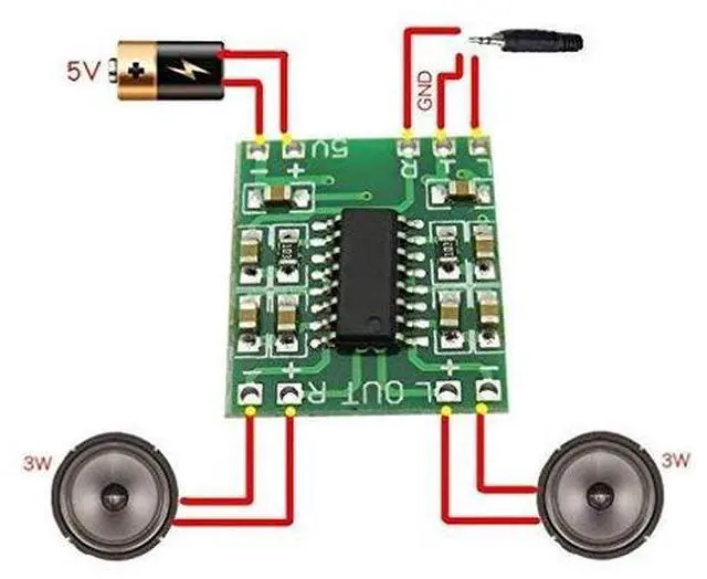 Alt view image 5 of 5 - BUCIER 5pcs PAM8403 2x 3W Mini Digital Power Amplifier Board AMP Class D 2.5-5V Input