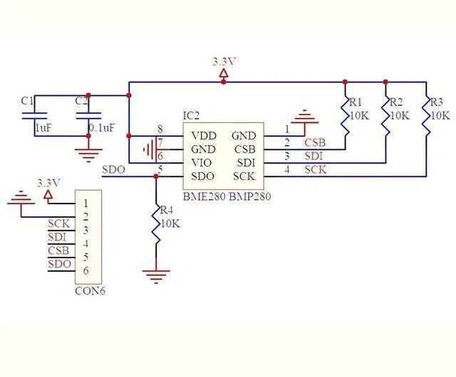 Alt view image 5 of 5 - BUCIER BMP280 BMP280-3.3 High Precision Digital Atmospheric Barometric Pressure Atmospheric Pressure Sensor Replace BMP180/BMP186 3.3V