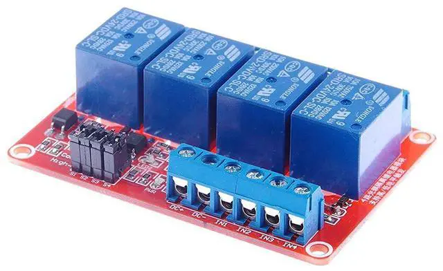 Alt view image 2 of 5 - BUCIER 4 Channel 24V Relay Module with OPTO-Isolated Support High and Low Level Trigger for PLC Automation Equipment Control