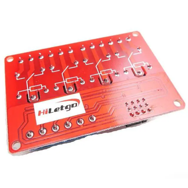 Alt view image 5 of 5 - BUCIER 4 Channel 24V Relay Module with OPTO-Isolated Support High and Low Level Trigger for PLC Automation Equipment Control