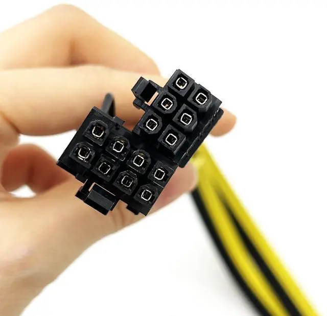 Alt view image 6 of 7 - BUCIER 12x 6 Pin PCI-E to 8 Pin(6+2) PCI-E (Male to Male) GPU Power Cable (50cm) Not Include Card