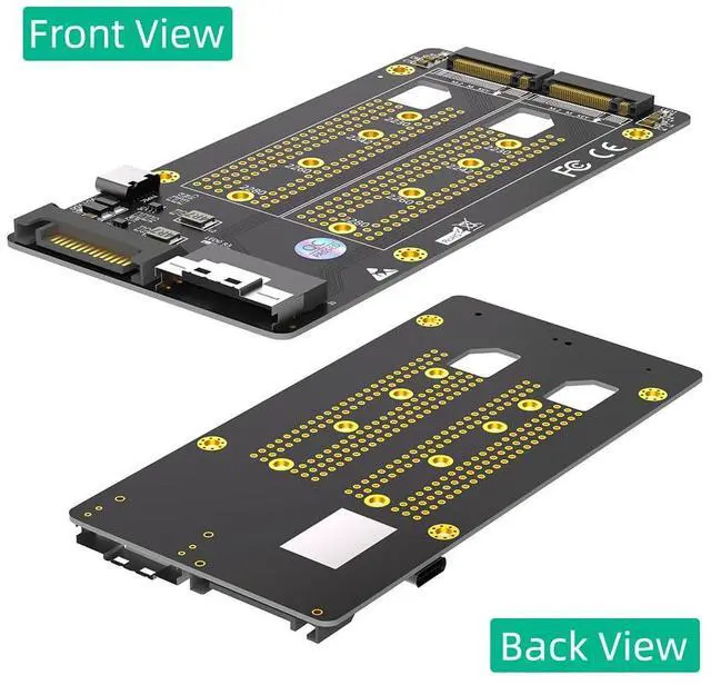 Alt view image 2 of 7 - BUCIER Dual 2X M.2 NVME SSD to Slimline SFF-8654 8X Adapter (PCIe Bifurcation Motherboard is Required)