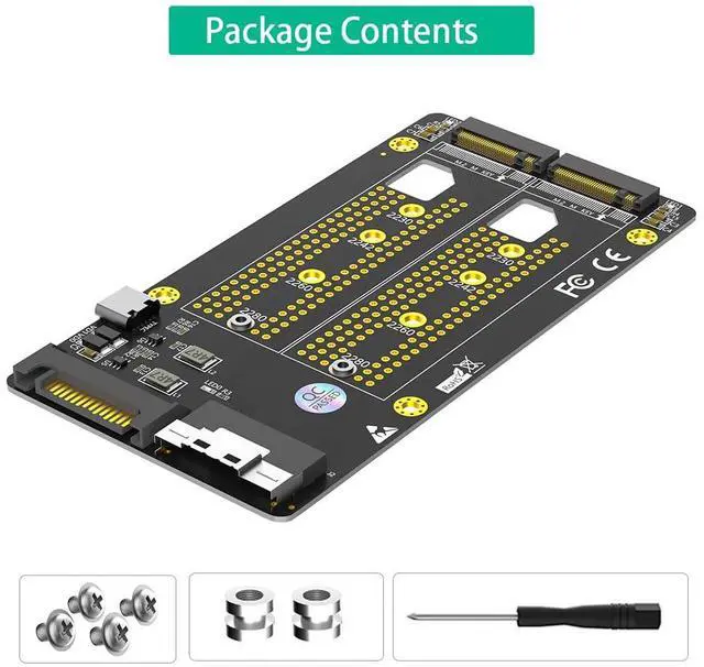 Alt view image 7 of 7 - BUCIER Dual 2X M.2 NVME SSD to Slimline SFF-8654 8X Adapter (PCIe Bifurcation Motherboard is Required)