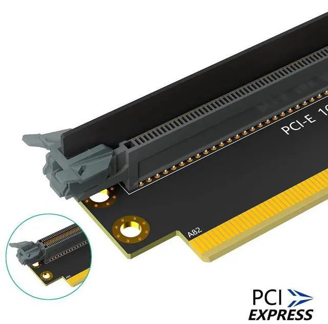 Alt view image 3 of 7 - BUCIER PCI-e 16X 3.0 90 Degree Reverse Male to Female Riser Card for 2U Server (Installation Direction Towards CPU)