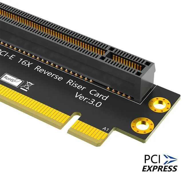 Alt view image 4 of 7 - BUCIER PCI-e 16X 3.0 90 Degree Reverse Male to Female Riser Card for 2U Server (Installation Direction Towards CPU)