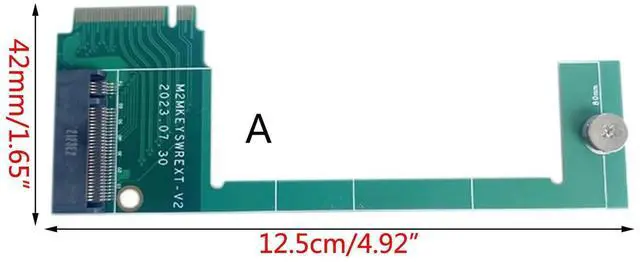 Alt view image 6 of 7 - BUCIER M2 Modified Board PCIE 4.0 for Rog Ally Handheld Console SSD Memory Card Adapter Converter Transfer Board 90° M2 Transfercard for RogAlly Handheld Board Accessories