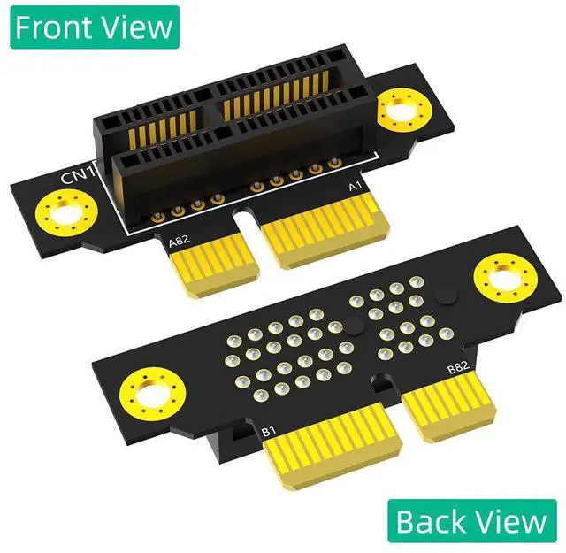 Alt view image 2 of 7 - BUCIER  PCI-e 1X 3.0 90 Degree Reverse Male to Female Riser Card for 1U Server (Installation Direction Towards CPU) (Height: 20cm)