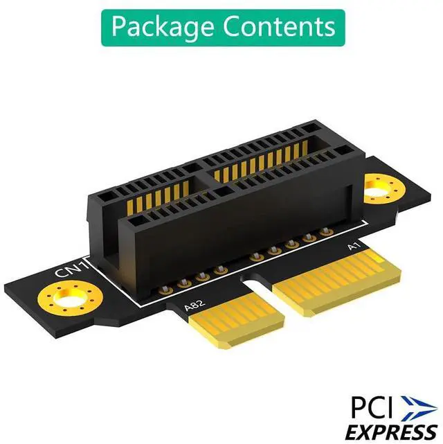 Alt view image 7 of 7 - BUCIER  PCI-e 1X 3.0 90 Degree Reverse Male to Female Riser Card for 1U Server (Installation Direction Towards CPU) (Height: 20cm)