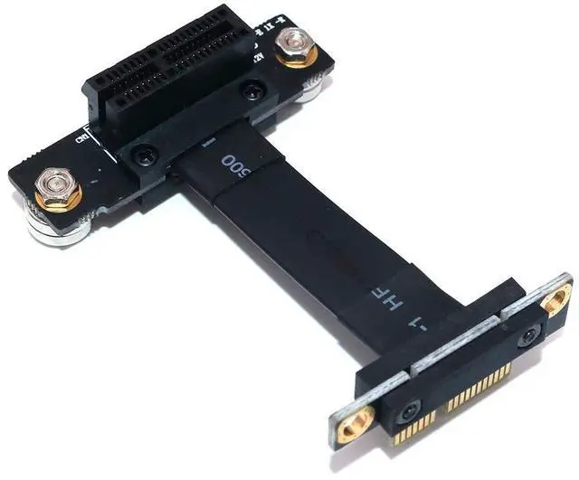 Alt view image 4 of 7 - BUCIER PCI-e PCI Express 36PIN 1X Extension Cable (Dual Vertical 90 Degrees Direction) with Magnetic Foot