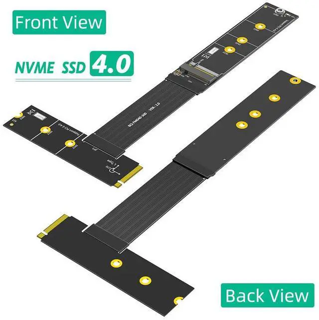 Alt view image 2 of 7 - BUCIER Upgrade Version 270 Degree NGFF M.2 M-Key NVME SSD Extension Cable(Length20cm)