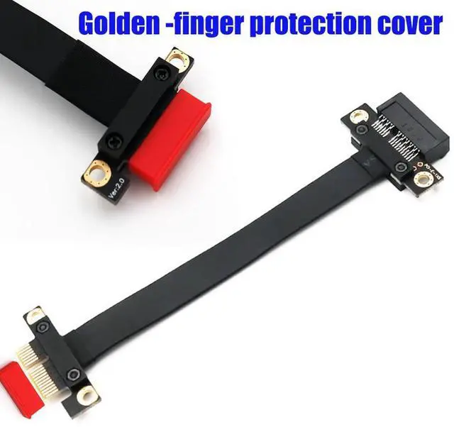 Alt view image 4 of 7 - BUCIER PCI-e PCI Express 36Pin 1X Extender Extension Cable with Gold-Plated Connector