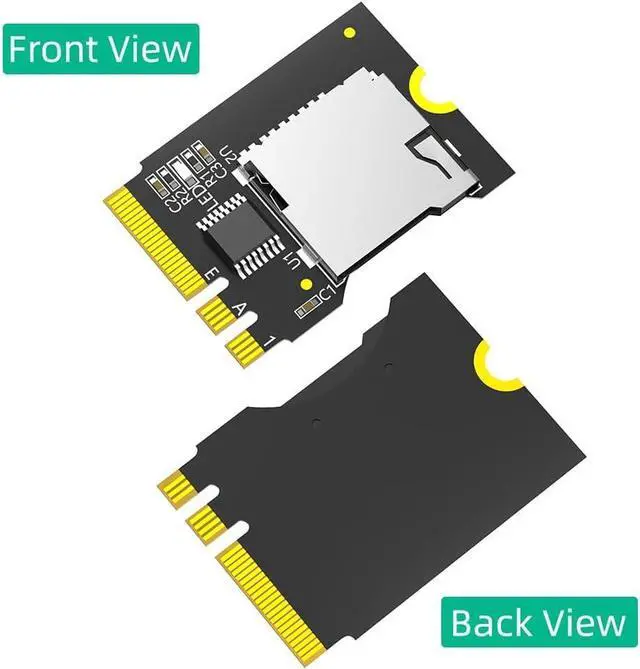 Alt view image 2 of 7 - BUCIER New Version Micro SD Card, TF SDHC SDXC to NGFF Key A-E Adapter