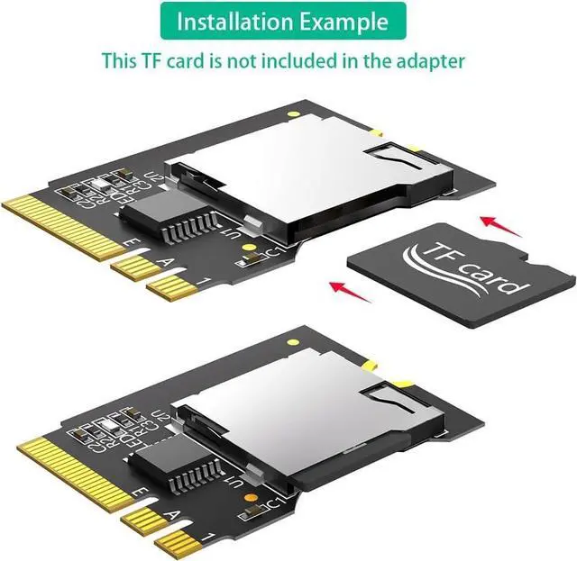 Alt view image 5 of 7 - BUCIER New Version Micro SD Card, TF SDHC SDXC to NGFF Key A-E Adapter