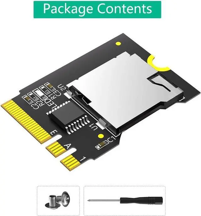 Alt view image 7 of 7 - BUCIER New Version Micro SD Card, TF SDHC SDXC to NGFF Key A-E Adapter