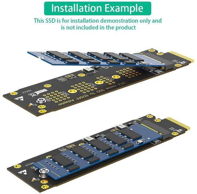 Alt view image 6 of 7 - BUCIER New Version U.2 SFF-8639 to NVMe Ruler 1U GEN-Z EDSFF Short SSD E1.S Adapter