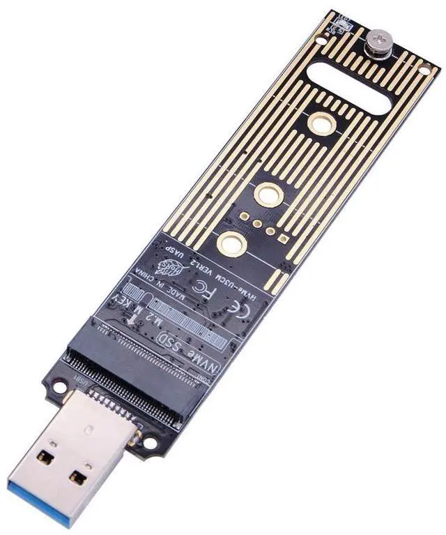 Main image of BUCIER M.2 NVME USB 3.1 Adapter,M-Key M.2 NVME to USB Card Reader USB 3.1 Gen 2 Bridge Chip with 10 Gbps High Performance, Compatible with Samsung 950/960/970 Evo/Pro or Other M.2 SSDs with PCI-E Type
