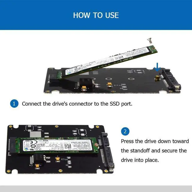 Alt view image 7 of 7 - BUCIER M.2 Adapter to 2.5 SATA Enclosure, B & M Key SATA Based NGFF SSD Converter to 2.5 Inch SATA 3.0 Card Support 2230 2242 2260 2280 Hard Drive with 7mm Case