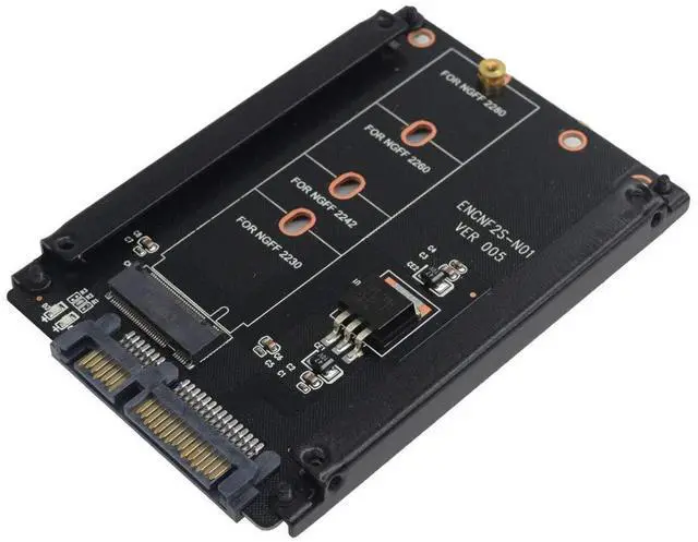 Alt view image 2 of 3 - BUCIER M.2 NGFF SSD to 2.5" sata III ssd Drives, Connector Converter Expansion Card for SATA III, Supports M.2 NGFF SATA 2280, 2260, 2242, 2230