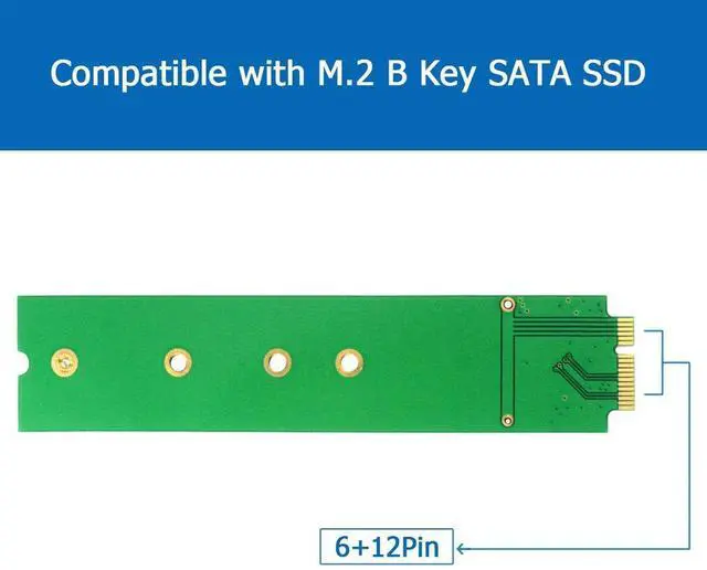 Alt view image 6 of 7 - BUCIER M.2 NGFF SSD to A1369 A1370 Adapter for 2010 2011 MacBook Air HDD Replacement, Converter Card Support 2230 2242 2260 2280 Solid State Drive