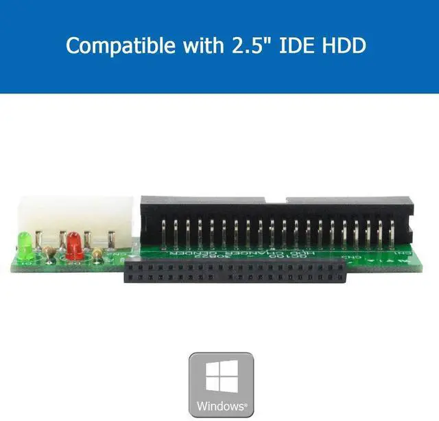 Alt view image 3 of 7 - BUCIER Laptop IDE to Desktop PC Adapter, 2.5 inch 44 Pin HDD Hard Disk Drive or SSD to 40 Pin 3.5 inch PATA Port Converter Card