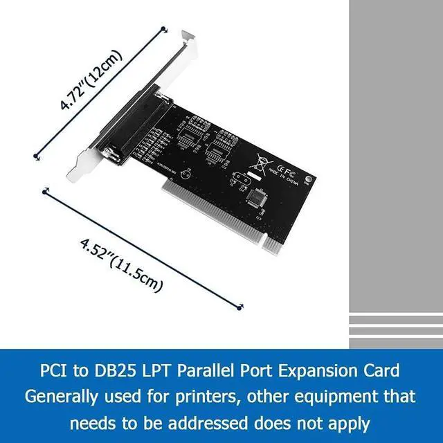 Alt view image 2 of 6 - BUCIER PCI to DB25 LPT Parallel Port Expansion Card with Low Profile Bracket, PCI Parallel Port Converter Adapter Controller for Desktop PC Printer