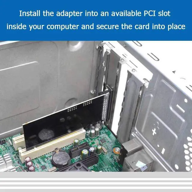 Alt view image 4 of 6 - BUCIER PCI to DB25 LPT Parallel Port Expansion Card with Low Profile Bracket, PCI Parallel Port Converter Adapter Controller for Desktop PC Printer