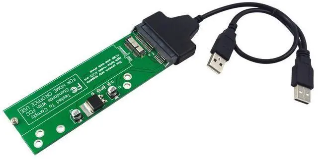 Alt view image 6 of 6 - BUCIER 18pin to SATA Adapter with USB SATA Cable for 2010 2011 MacBook Air, HDD Hard Disk Drive Converter Support Model A1369 A1370