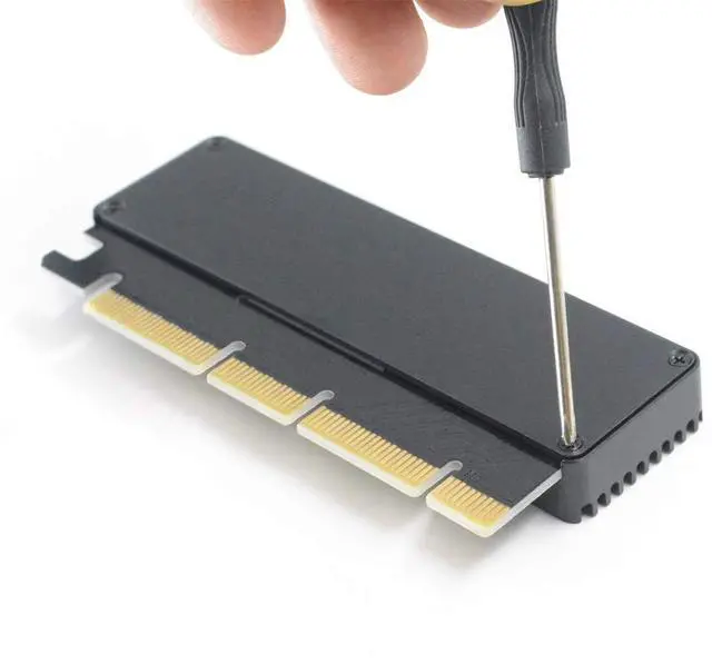 Alt view image 3 of 6 - BUCIER NVME Adapter with Heat Sink, M.2 SSD Key M to PCI Express x4/x8/x16 Converter Expansion Card, Support 2230 2242 2260 2280, Compatible for Windows XP 7 8 10