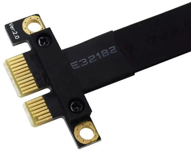 Alt view image 3 of 6 - BUCIER PCI-e PCI Express 36PIN 1X Extender Extension Cable with Gold-Plated Connector (180 Degree 20cm pcie Riser Cable)