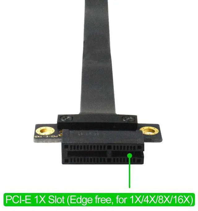 Alt view image 4 of 6 - BUCIER PCI-e PCI Express 36PIN 1X Extender Extension Cable with Gold-Plated Connector (180 Degree 20cm pcie Riser Cable)