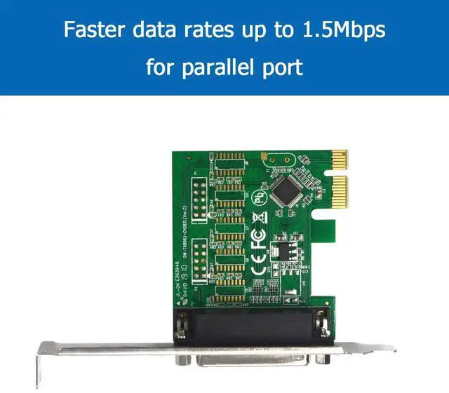 Alt view image 4 of 7 - BUCIER PCIe Parallel Port Expansion Card, PCI Express to DB25 LPT Converter Adapter Controller for Desktop with Low Bracket, Support SPP / PS2 / EPP/ECP Modes