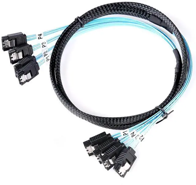 Main image of BUCIER SATA-III Cable-1M, 4Pcs/Set-SATA-6Gbps HDD-SDD Data-Cable Replacement for Server Bitcoin Computer SSD HDD CD DVD Drives Raid (3.3FT)