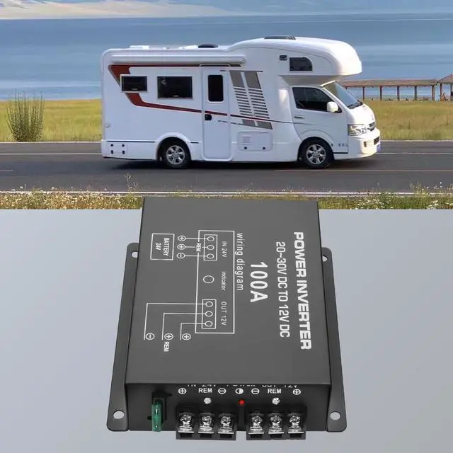 Alt view image 6 of 7 - BUCIER DC 24V to 12V Step-Down Voltage Converter - 100A, 1200W DC Buck Module Adapter - Car Truck Vehicle Power Supply - 1 Pcs