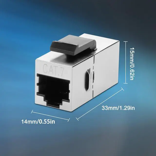 Alt view image 2 of 7 - BUCIER Cat7 Keystone Jack Coupler RJ45 Female to Female Keystone Jack Shielded Connecter Inline for Wall Plate 8P8C Cat7 Modular Ethernet Coupler Connector for Cat7/Cat6/Cat6A/Cat5e/Cat5-4PCS