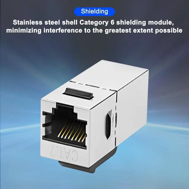 Alt view image 5 of 7 - BUCIER Cat7 Keystone Jack Coupler RJ45 Female to Female Keystone Jack Shielded Connecter Inline for Wall Plate 8P8C Cat7 Modular Ethernet Coupler Connector for Cat7/Cat6/Cat6A/Cat5e/Cat5-4PCS