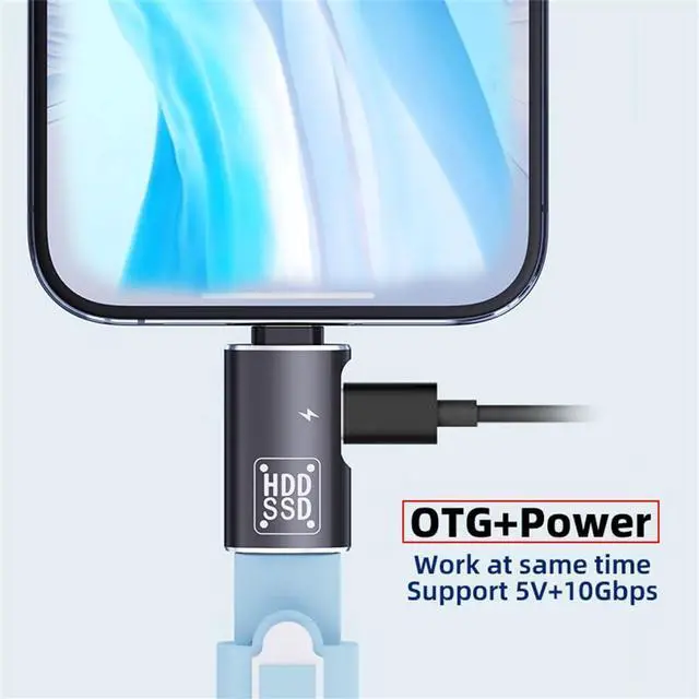 Alt view image 2 of 7 - BUCIER 10Gbps USB-C Type-C to USB 3.0 Female OTG & DC 5V Power Adapter for Tablet Phone