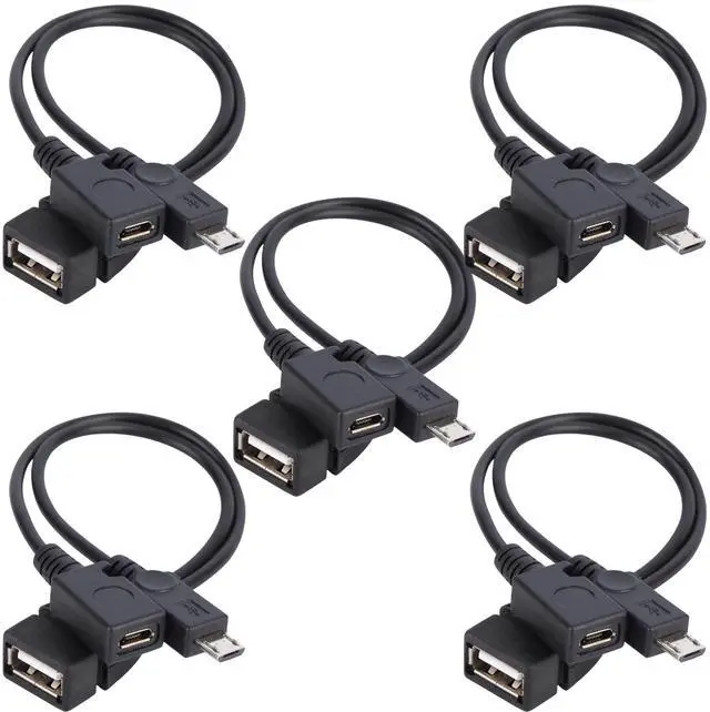 Main image of BUCIER [5 Pack] USB OTG Cable for Firesticks 4K/4K Max/Cube/lite/2nd Gen. Universal Micro Power Enabled Adapter Android Devices - Samsung, LG, HTC, 6-Inch