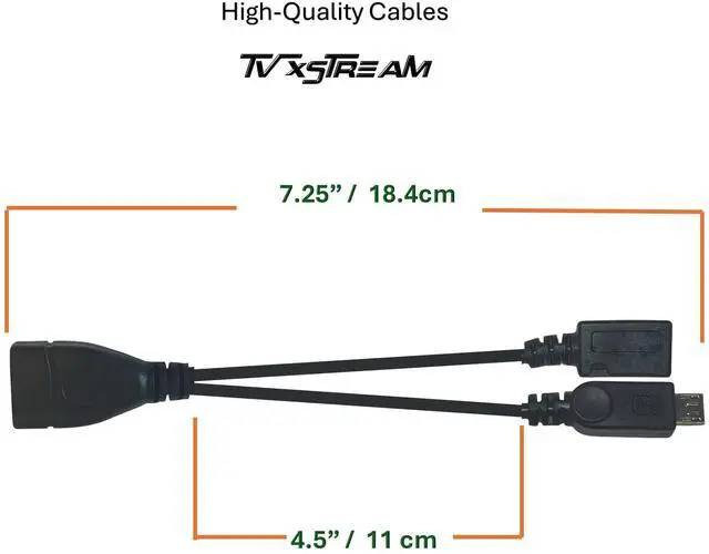Alt view image 4 of 7 - BUCIER [5 Pack] USB OTG Cable for Firesticks 4K/4K Max/Cube/lite/2nd Gen. Universal Micro Power Enabled Adapter Android Devices - Samsung, LG, HTC, 6-Inch