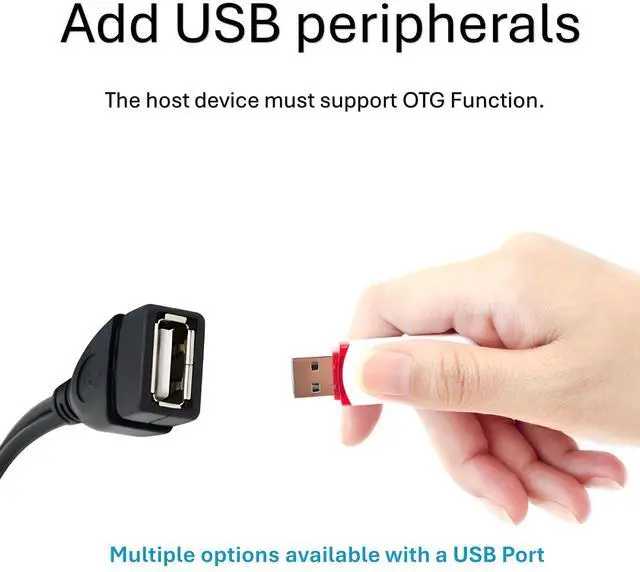 Alt view image 5 of 7 - BUCIER [5 Pack] USB OTG Cable for Firesticks 4K/4K Max/Cube/lite/2nd Gen. Universal Micro Power Enabled Adapter Android Devices - Samsung, LG, HTC, 6-Inch