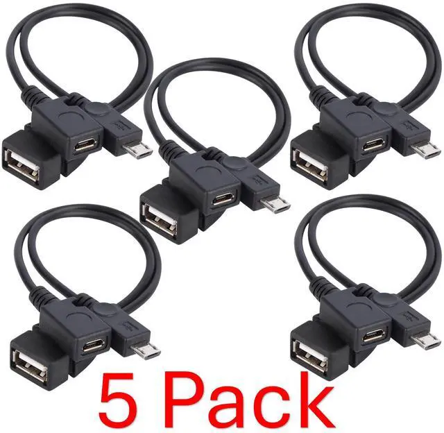 Alt view image 2 of 7 - BUCIER [5 Pack] USB OTG Cable for Firesticks 4K/4K Max/Cube/lite/2nd Gen. Universal Micro Power Enabled Adapter Android Devices - Samsung, LG, HTC, 6-Inch