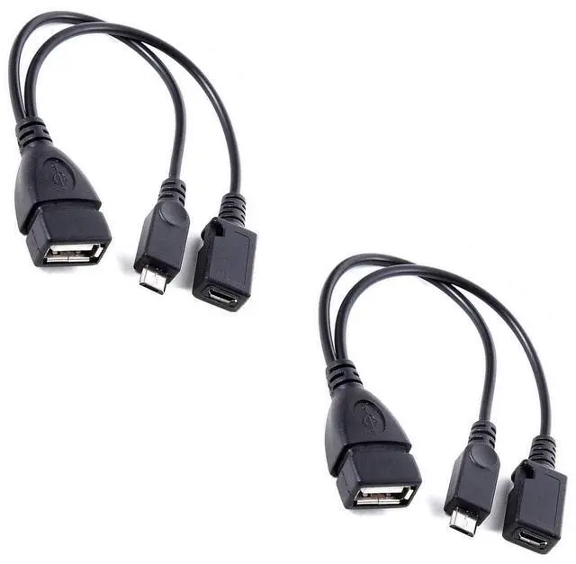 Main image of BUCIER [2 Pack] OTG Cable Adapter, 2-1 USB Cable for Firesticks 4K/4K Max/Cube/lite/2nd Gen Fire Stick Storage Expansion, Ethernet USB Port, Micro Power Connection