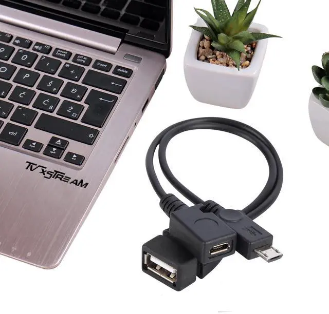 Alt view image 7 of 7 - BUCIER [2 Pack] OTG Cable Adapter, 2-1 USB Cable for Firesticks 4K/4K Max/Cube/lite/2nd Gen Fire Stick Storage Expansion, Ethernet USB Port, Micro Power Connection