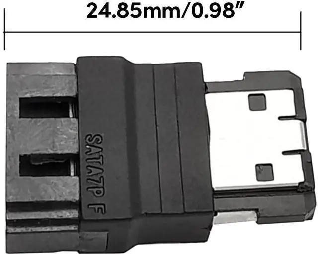 Alt view image 3 of 6 - BUCIER ESATA to Adapter 7P Female to Male Connector for Faster Data Transfer Speed to ESATA Adapter