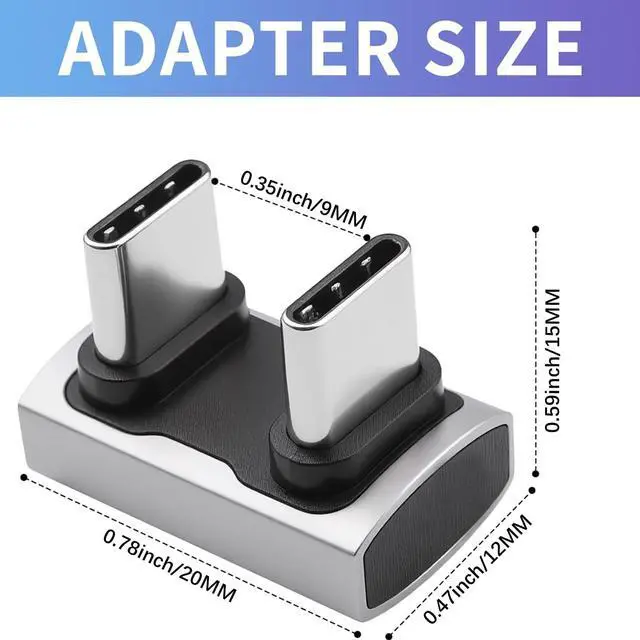 Alt view image 3 of 7 - BUCIER 180 Degree USB C to USB C Adapter 240W PD, 40Gbps Data & 8K Video, U Shape Type C Male to Male Adapter for Thunderbolt 4/3,Switch, Laptop, Tablet, Phone 1Pack