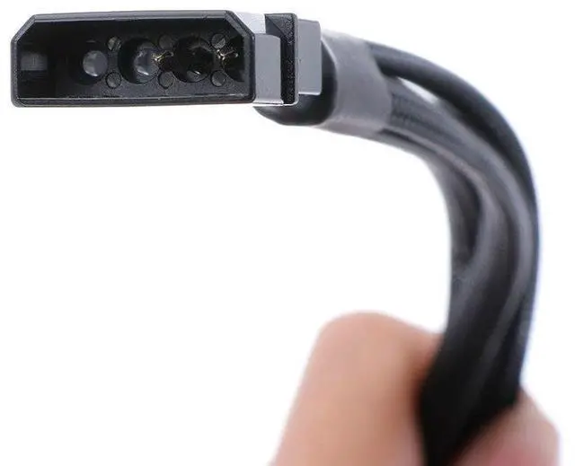 Alt view image 5 of 6 - BUCIER New 1 To 4 Way Y-Splitter Sleeved 4-Pin Molex Fan Male To 4x 3-Pin/4-Pin PWM Male Connector For Fan Extension Adapter Cables