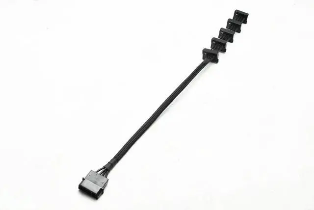 Alt view image 4 of 5 - BUCIER High Quality 1 Pcs Practical Durable PC Server 4 pins IDE Molex 1 to 5 SATA Power Cable Adapter Splitter Cables 18AWG Black 40cm