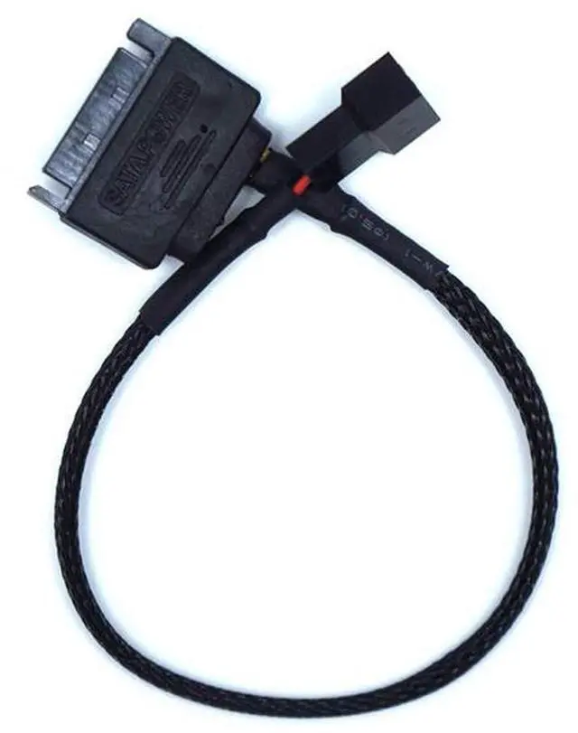 Alt view image 2 of 7 - BUCIER 2 Pack SATA to 3 Pin / 4 Pin PMW 12V PC Case Fan Power Adapter Cable, 3-Pin or 4-Pin (PWM Connector) to 15 Pin SATA Computer Cooler Cooling Fan Power Cable